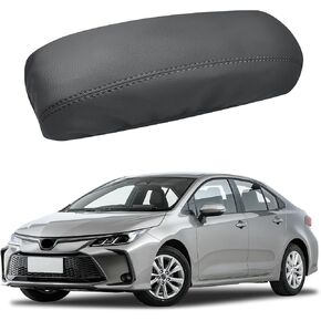غطاء وحدة التحكم في Bilisin Center متوافق مع Toyota Corolla 2022 2023 2024 الملحقات مقاومة للماء غطاء غطاء وحدة التحكم في حامي صندوق ذراعه الجلود (الخيط الأسود)