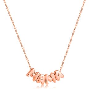 SLOONG Mama Necklace Letter Necklace 18K Gold Plated Dainty Mother and Daughter Matching Gift for New Mom Boyfriends Mom Women Mother's Day Mama Gifts