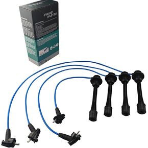High Performance Racing Spark Plug Wires Compatible with Toyota 4Runner 2.7L 1997-1996/ T100 2.7L 1994-1997/ Tacoma 2.4L 2.7L 1995-1997 Base Blue