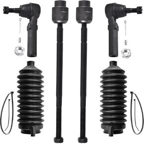 ASTRAPRO - Front Tie Rods Kit for Chevrolet Impala Monte Carlo Pontiac Grand Prix Buick LaCrosse Allure Regal Century Olds Intrigue, 4 Inner & Outer Tie Rods + 2 Rack Boots Replacement