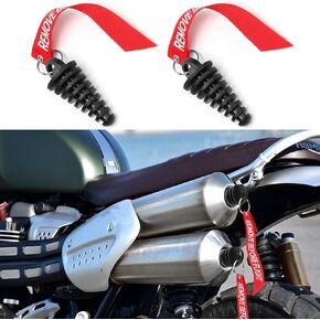 HAOBO 2PCS Muffler Exhaust Wash Plug, 0.6"-1.5" Wash Plug, Rubber Exhaust Silencer, Motorcycle Dirt Bike 2 & 4 Stroke w/Streamer Fit most 2 Stroke Motorcycle Bikes with Rubber Exhaust Silencer