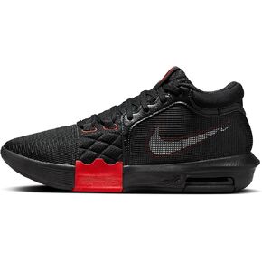 Lebron Witness 8 Basketball Shoes (FB2239-005, Black/University Red/White) Size 8