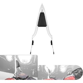 26" Sissy Bar Motorcycle Backrest Passenger Pad Compatible with Harley Touring Road King Street Glide Electra Glide Road Glide FLHR FLHX FLHT FLTR 2009-2025 Chrome