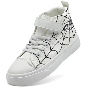 Toddler Boys Girls Shoes Kids High Top Canvas Sneakers Hook and Loops Lightweight Cartoon Casual Sneakers Walking Shoes in Kuwait