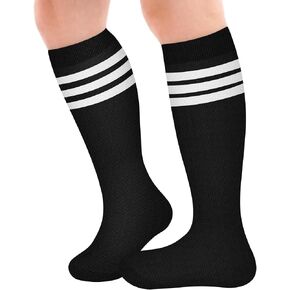 Ammiko Kids Soccer Socks Knee High Socks Youth Football Socks Uniform Socks Long Tube Socks Girls Boys Baseball Socks