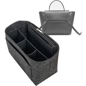 Lckaey محفظة منظم لـ Celine Nano Belt Bag Bag Bag Insert Felt Bag Organizer 3037beige-S