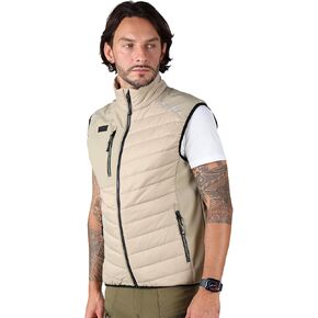 Ellobird Mens Lightweight Puffer Vest Men Work Hiking Casual Winter Cotton Quilted Jacket Workwear