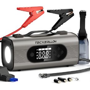 8-in-1 Car Jump Starter with Air Compressor 150PSI, 1200A Car Battery Jump Starter Up to 6.0L Gas /4.0L Diesel, 12000mAh Battery Jumper Starter Portable with 5000Pa Suction Vacuum Cleaner