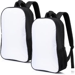 2 Pcs Sublimation Backpacks Blank Reusable Book Bag Sublimation Back to School Backpack for Outdoor Travel DIY Gift(17 Inch)