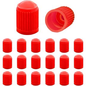 20 PCS Tyre Valve Dust Caps, Plastic Durable Valve Stem Caps with O Rubber Ring, Leak-Proof Air Protection Car Stem Covers, Universal Air Tire Stem Caps for Sedan SUV Bicycle (Black)