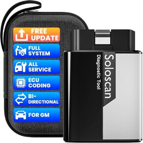 Kingbolen Soloscan for GM OBD2 Scanner Bluetooth ، أداة مسح ثنائية الاتجاه لنظام iOS و Android ، جميعها إعادة تعيين الماسح الضوئي لتشخيص السيارات الكامل لبيك/شيفروليه/كاديلاك/GMC ،