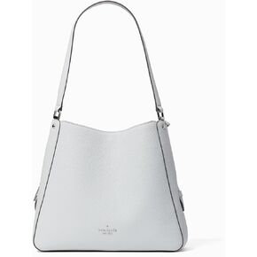 kate spade new york Leila Pebbled Leather Medium Triple Compartment Shoulder Bag, Mountain Grey