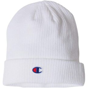 Champion Ribbed Knit Cap One Size White