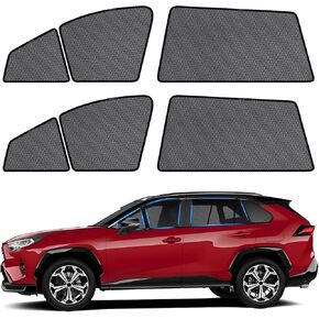 ظلال نافذة سيارة Zatooto لـ Toyota Rav4 2019-2024 ، تغطية كاملة الظل شمس السيارة للنافذة الجانبية والزجاج الأمامي | سميكة من 6 طبقات | انعكاس فائق السطوع | خصوصية التبريد الشديد والتعتيم للتخييم