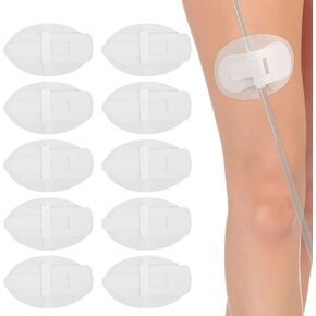 10 Pcs Catheter Stabilization Device, Urinary Catheter Leg Bag Holder Catheter Legband Holder Sticker Catheter Tube Holder Adhensive Catheter Leg Strap Hook and Loop,Catheter Supplies