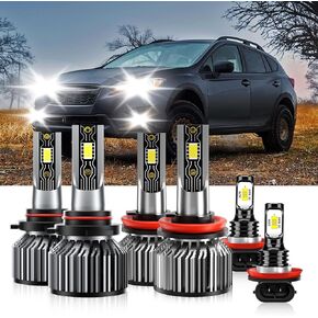 متوافق مع GMC Yukon 2015-2019 9005 H11 High/Low Beam 5202 Light Light Lights ، 600 ٪ Brightness 6500K White مع مروحة التبريد ، والتوصيل والتشغيل ، حزمة مقاومة للماء IP68 من 6
