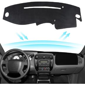 تغطية لوحة Dash Black Ford 1995-2001 Explorer & 1995-2011 Ranger & 1997-2001 Mercury Mountaineer for Mazda 1995-2001 B2300 B2500 B3000 B4000 Accessories Flannel Material Material
