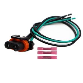 3-Ware 9012 موصل لمبة الهالوجين Pigtains متوافق مع Fiat 500 2012-2017 * داخل المصباح الأمامي * 16GA 16AWG الأسلاك