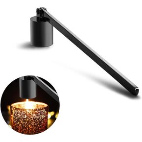 شمعة Wrenyzk Snuffer ، شمعة شمعة طفاية مع مقبض طويل ، أداة شمعة من الفولاذ المقاوم للصدأ لإطفاء النار ، إكسسوارات الشموع لحفلات حفل زفاف النار في كنيسة نار كنيسة (أسود)