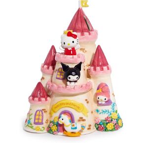 Blue Sky Clayworks Hello Kitty and Friends Royal Castle Coin Bank, 8-inch Height, Home Decoration, Ceramic
