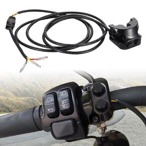Black 1" Handlebar Air Ride Switch Controller Kit with Deutsch and Three Color Wire Connector for Harley Dyna, V-Rod, and Sportster with Aero, Aero-A
