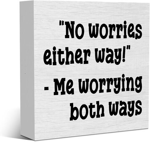 Funny Sarcastic Rustic Wooden Box Sign, Desk Decor Office Decor Supplies Strength Mom Dad Gift Desk Accessories for TableShelf Home Farmhouse Bathroom Cubicle Decorations Wood Block Plaque Box Sign in Saudi Arabia