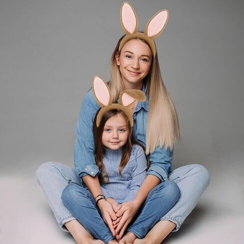 KHC-KHF Easter-Headband Bunny-Headbands Halloween Plush Rabbit Ear Costume Bunny Headband Tail Accessories Party Makeup Birthday Favors s Adult Headwear in Saudi Arabia