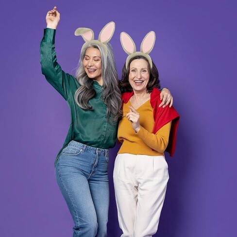 KHC-KHF Easter-Headband Bunny-Headbands Halloween Plush Rabbit Ear Costume Bunny Headband Tail Accessories Party Makeup Birthday Favors s Adult Headwear in Kuwait