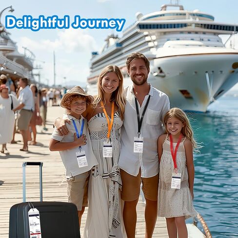 12 in 1 Luggage Tags and Cruise Lanyard for Ship Cards, Colorful Ship Lanyards With Waterproof Badge Holders in Kuwait