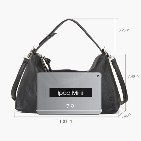 Premium Full-Grained Leather Crossbody Bags for Women, Slouchy Shoulder Bag with Adjustable Strap and Tote Handbag in Kuwait