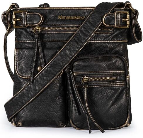 Montana West Crossbody Bag for Women Multi Pocket Shoulder Medium Travel Purses Ultra Soft Washed Leather in Saudi Arabia