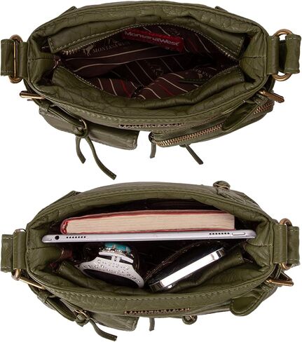 Montana West Crossbody Bag for Women Multi Pocket Shoulder Medium Travel Purses Ultra Soft Washed Leather in Saudi Arabia