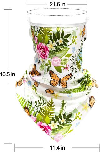 FISHEAL UV Sun Protection Face Scarf Mask, Breathable Gardening Face Cover Neck Gaiter with Ear Loops Bandana for Men Women in Saudi Arabia