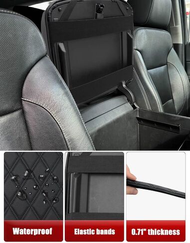 KBH Center Console Armrest Cover for 2014-2018 Chevy Silverado & GMC Sierra, 2015-2020 Tahoe Suburban Yukon, Bucket Seat, Vinyl Leather, Anti-Scratch, Black in Saudi Arabia