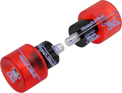 Motorcycle Crash Bar Decorative Wheel M12 Screw Kit for Engine Guards and Saddlebag Guards Fit for Harley Touring Street Glide Road Glide Road King Electra Ultra Models (Red and Black) in Saudi Arabia