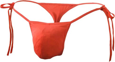 AGJGFM Mens Sexy ice Silk Bikini Tie Side G String T Back Thongs Briefs Adjustable Underwears in Saudi Arabia