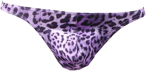 Men's Leopard Thong Fashion G-String Low Rise Bikini Briefs Underwear in Kuwait