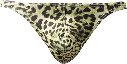 Men's Leopard Thong Fashion G-String Low Rise Bikini Briefs Underwear in Kuwait