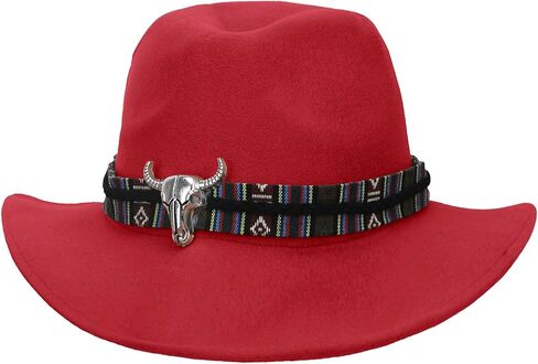 Mens Felt Western Cowboy Hat Women Floppy Wide Brim Sun Bucket Hat Retro Cowgirl Panama Fedoras Packable UPF50 Beach Cap in Saudi Arabia