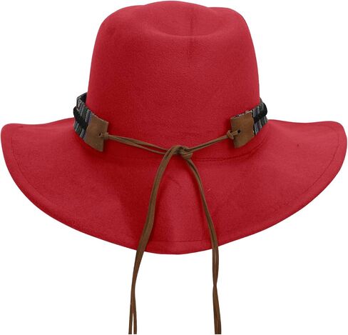 Mens Felt Western Cowboy Hat Women Floppy Wide Brim Sun Bucket Hat Retro Cowgirl Panama Fedoras Packable UPF50 Beach Cap in Saudi Arabia