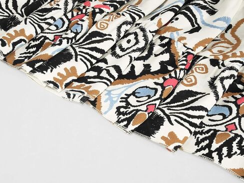 miduo Womens Summer Dress Casual V Neck Buttoned 3/4 Sleeve Bohemian Tribal Print Flowy Mini Dresses in Saudi Arabia