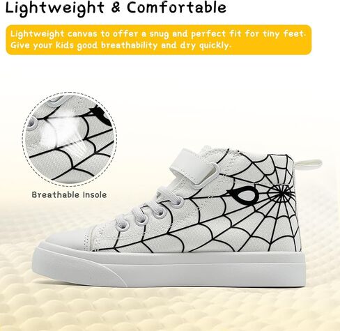 Toddler Boys Girls Shoes Kids High Top Canvas Sneakers Hook and Loops Lightweight Cartoon Casual Sneakers Walking Shoes in Kuwait