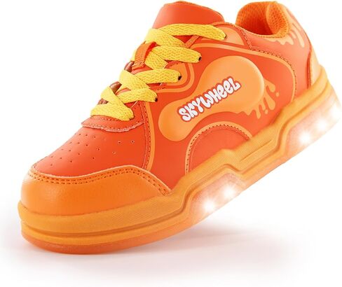 Skywheel Kids Sneakers for Boys Gilrs تضيء أحذية التنس 11 إلى Big Kids Size 3 Skate Shoes Lace Up Athletic Running Walking Sneakers in Kuwait