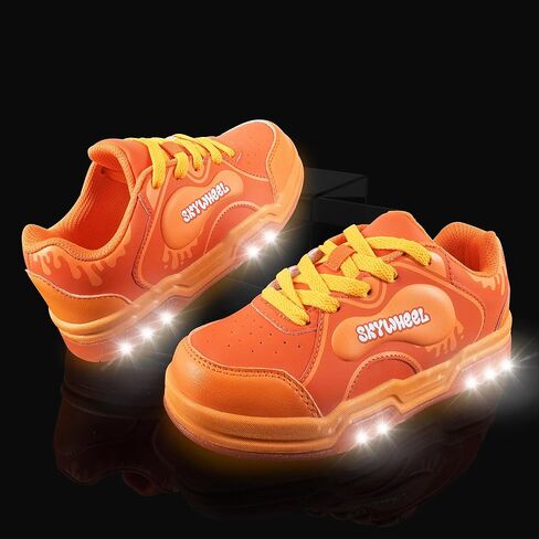 Skywheel Kids Sneakers for Boys Gilrs تضيء أحذية التنس 11 إلى Big Kids Size 3 Skate Shoes Lace Up Athletic Running Walking Sneakers in Kuwait