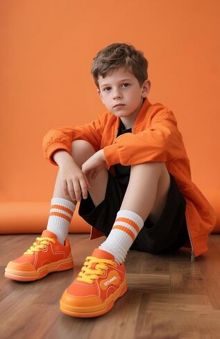 Skywheel Kids Sneakers for Boys Gilrs تضيء أحذية التنس 11 إلى Big Kids Size 3 Skate Shoes Lace Up Athletic Running Walking Sneakers in Kuwait