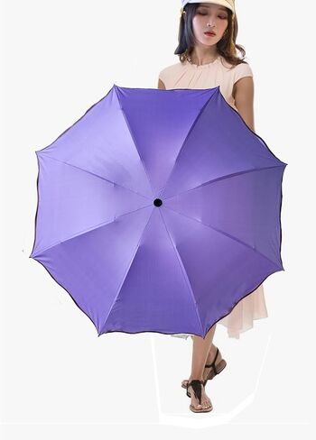 WENDIN Travel Foldable compact Umbrellas Sun rain Umbrellas parasol with Met Water blomssom blooming material in Saudi Arabia
