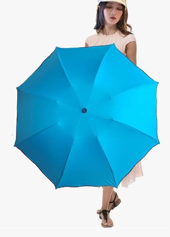 WENDIN Travel Foldable compact Umbrellas Sun rain Umbrellas parasol with Met Water blomssom blooming material in Kuwait