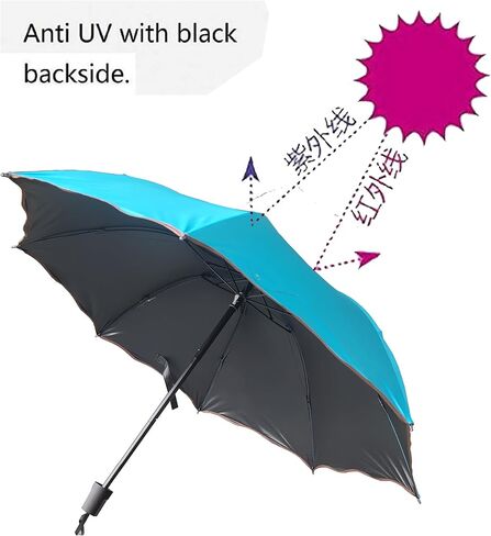 WENDIN Travel Foldable compact Umbrellas Sun rain Umbrellas parasol with Met Water blomssom blooming material in Kuwait