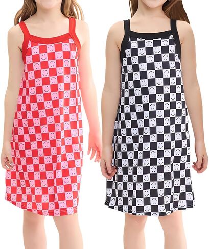 2 Pack Girls Dress Toddler to Big Kid A-Line Cute Casual Dress in Saudi Arabia