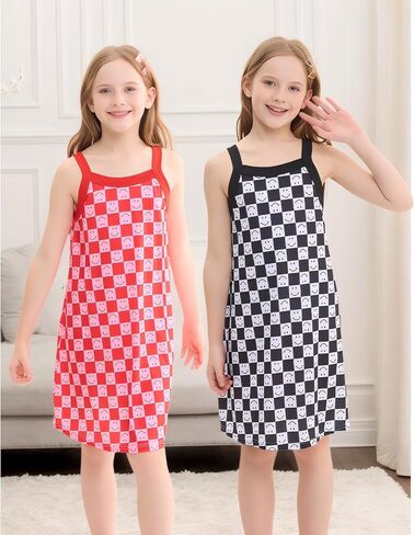2 Pack Girls Dress Toddler to Big Kid A-Line Cute Casual Dress in Saudi Arabia